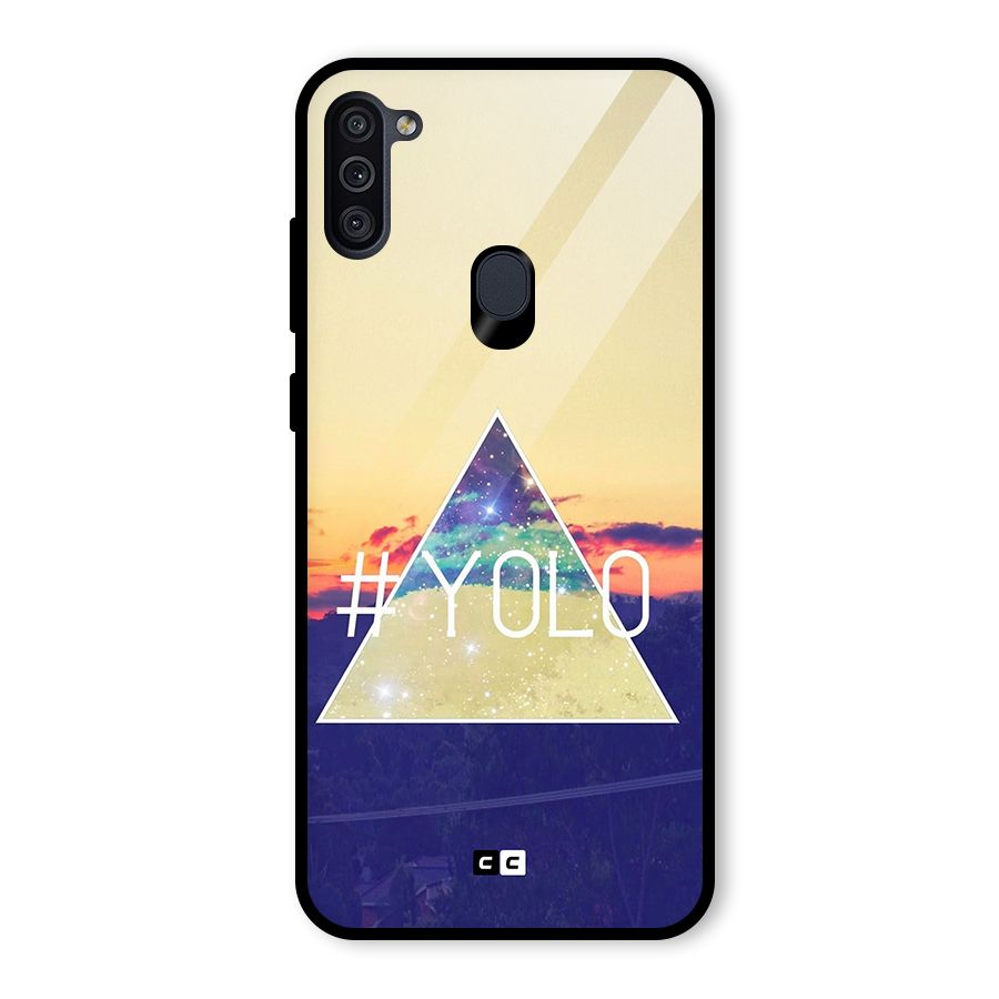 Yolo illuminati Glass Back Case for Galaxy M11