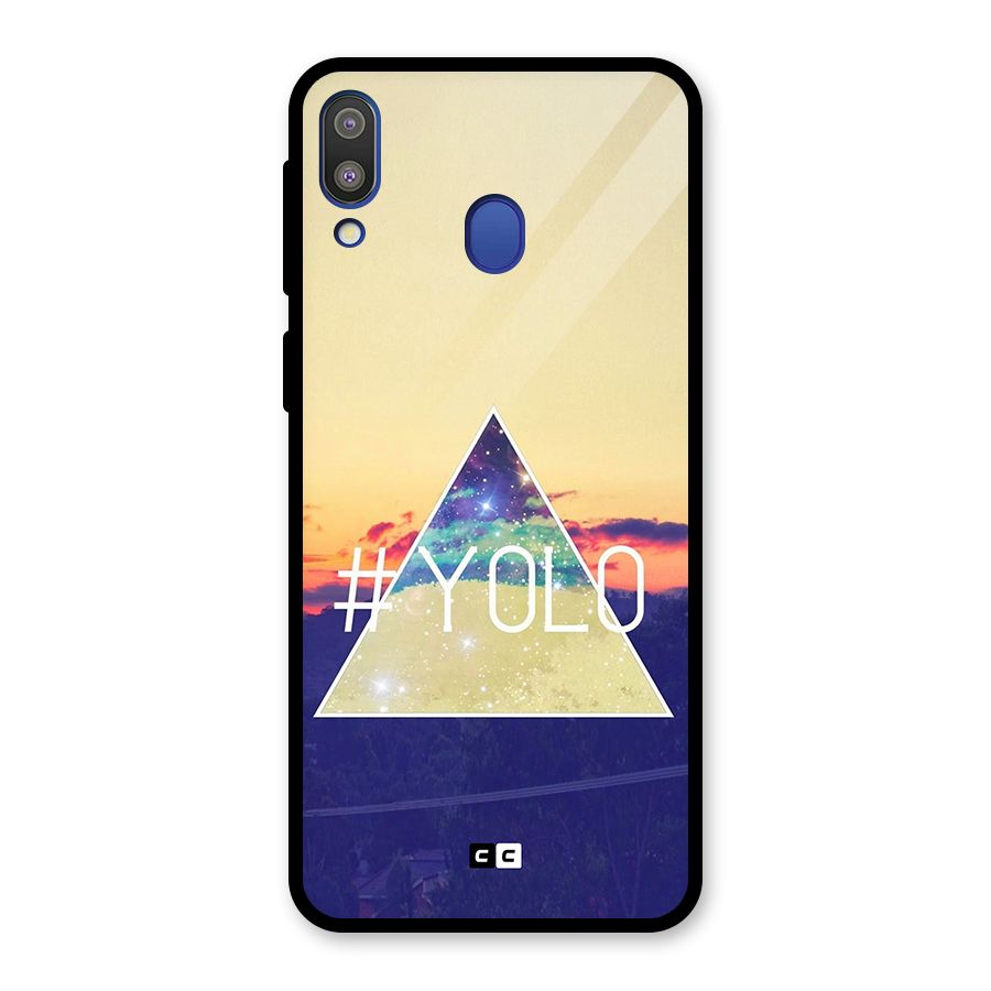 Yolo illuminati Glass Back Case for Galaxy M20