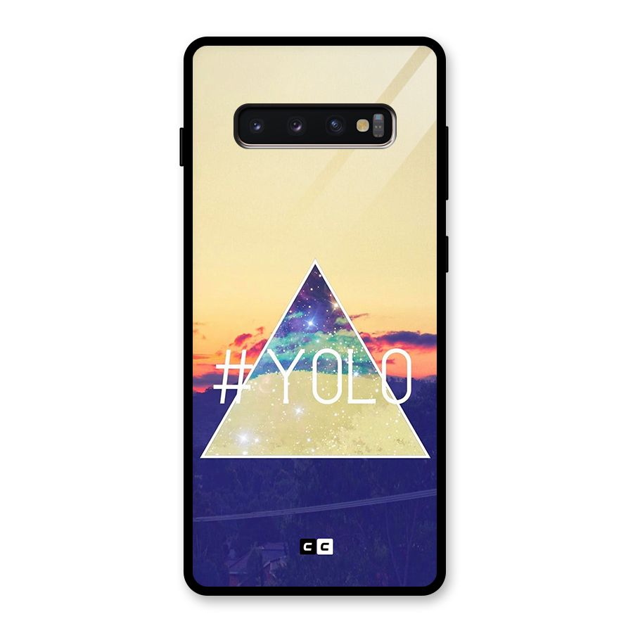 Yolo illuminati Glass Back Case for Galaxy S10 Plus