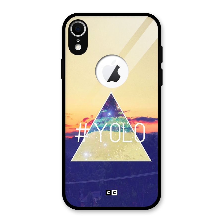 Yolo illuminati Glass Back Case for iPhone XR Logo Cut