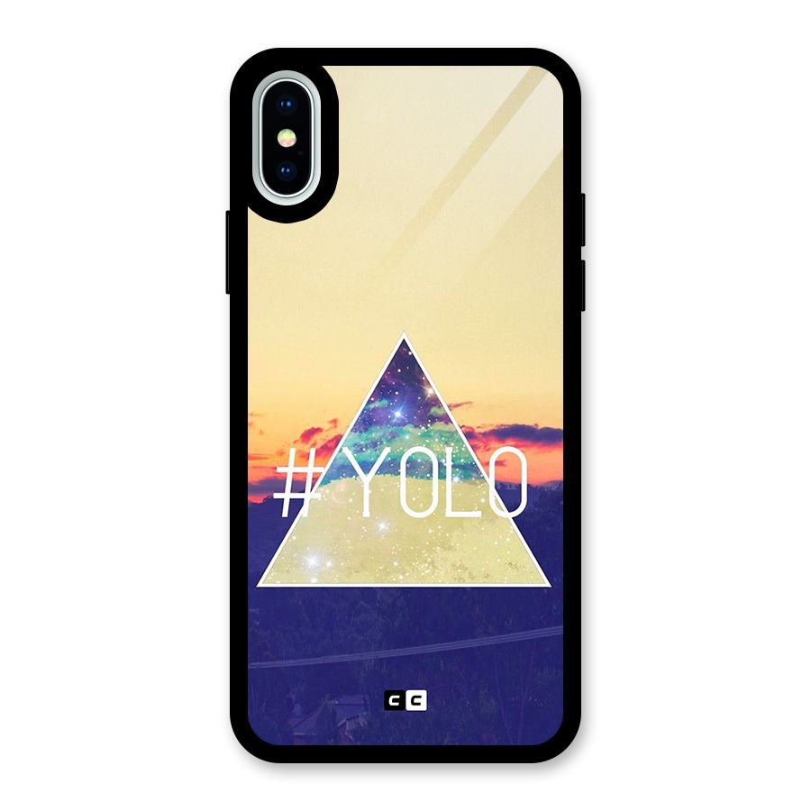 Yolo illuminati Glass Back Case for iPhone XS