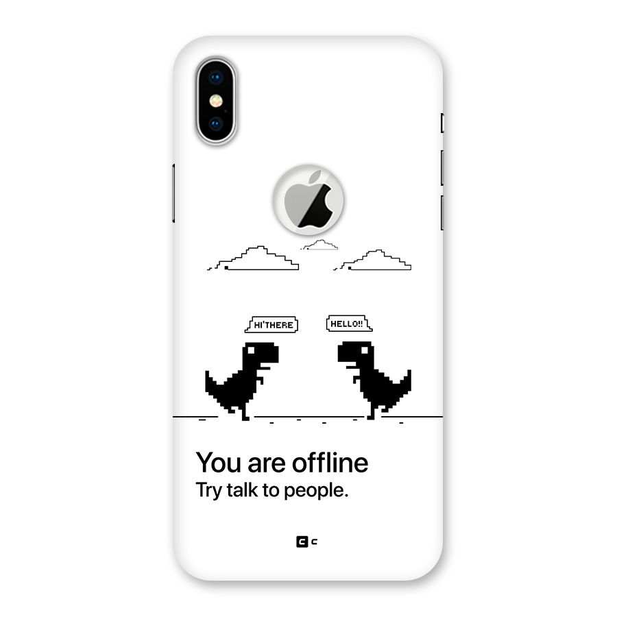 You Are Offline Back Case for iPhone X Logo Cut