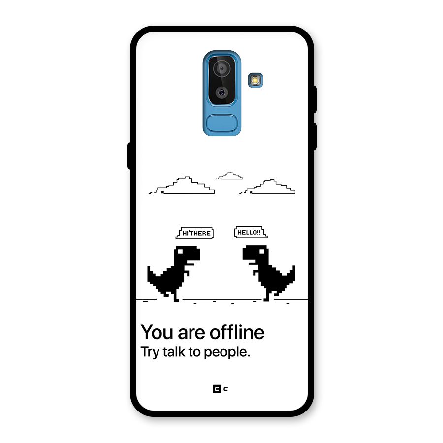 You Are Offline Glass Back Case for Galaxy J8