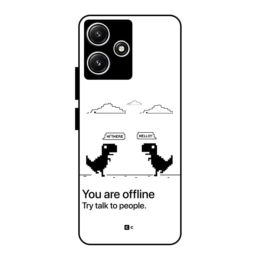 You Are Offline Glass Back Case for Poco M6 Pro
