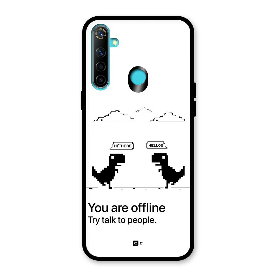 You Are Offline Glass Back Case for Realme 5i