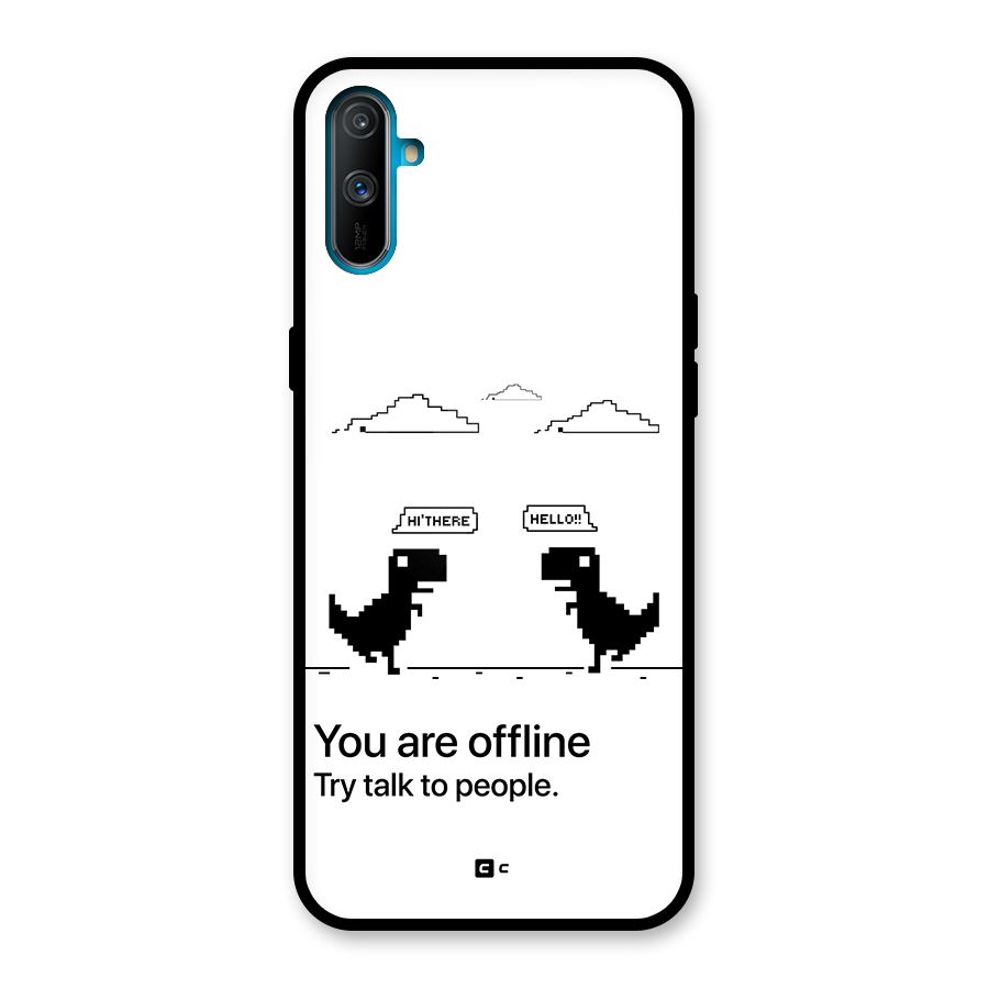 You Are Offline Glass Back Case for Realme C3
