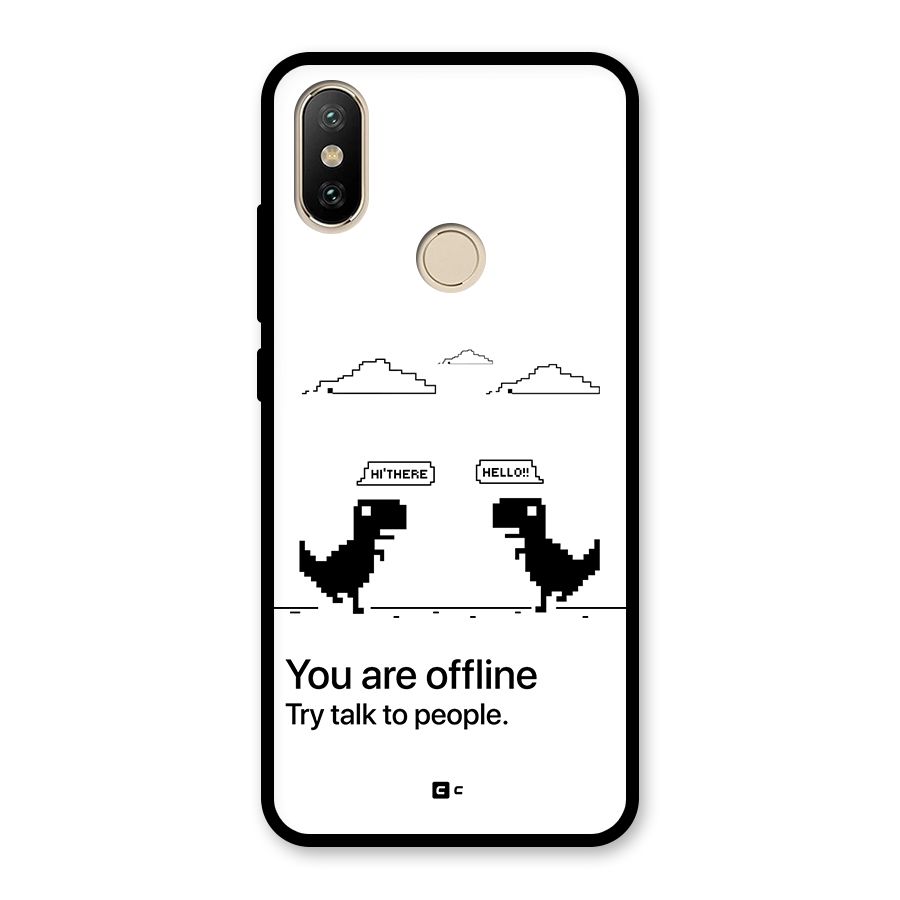 You Are Offline Glass Back Case for Redmi A2