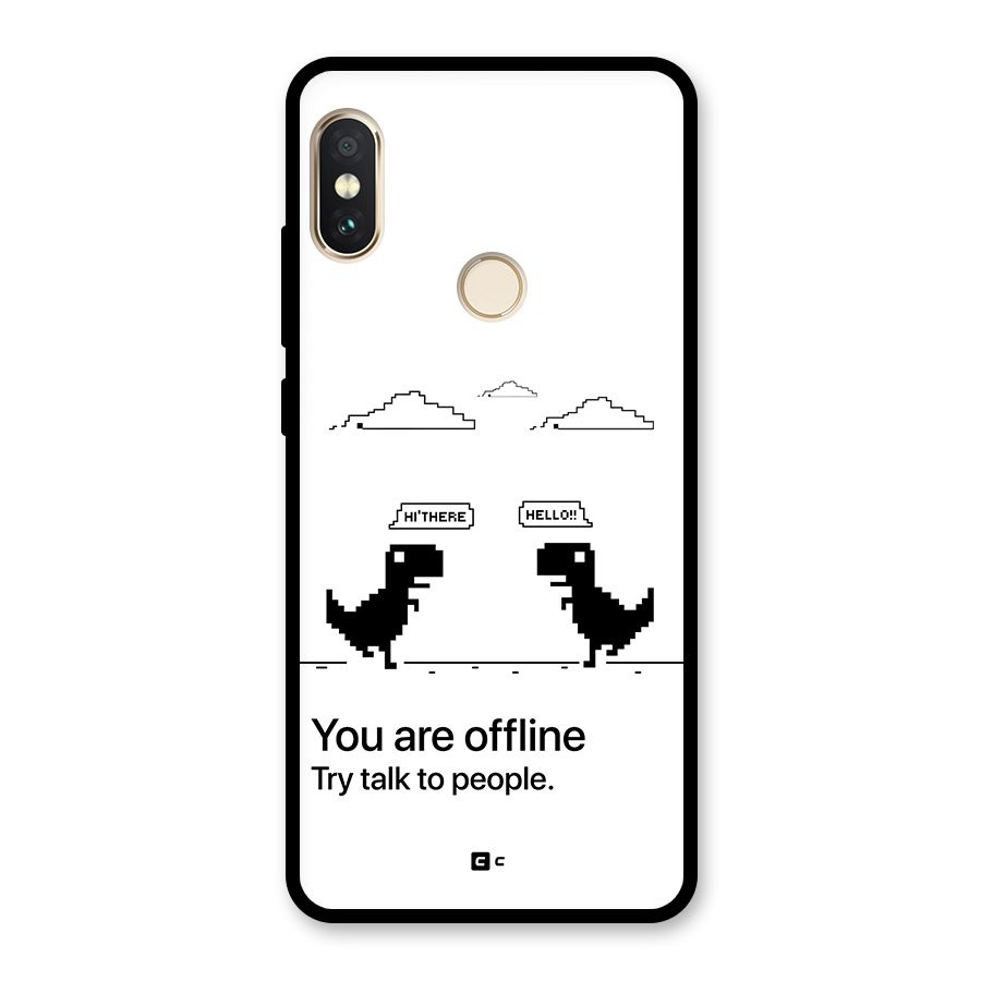 You Are Offline Glass Back Case for Redmi Note 5 Pro