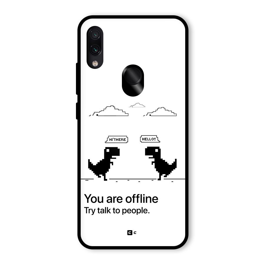 You Are Offline Glass Back Case for Redmi Note 7S