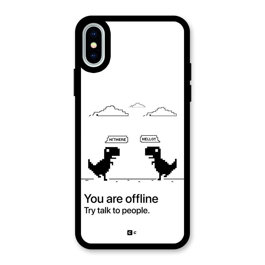 You Are Offline Glass Back Case for iPhone XS