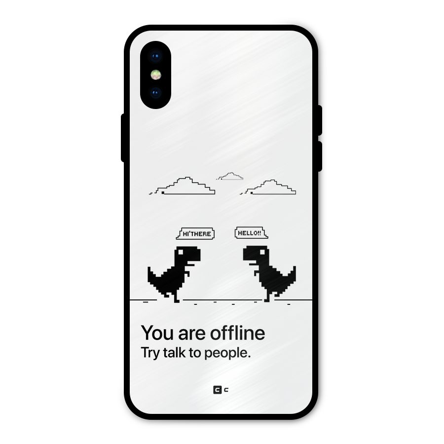You Are Offline Metal Back Case for iPhone XS