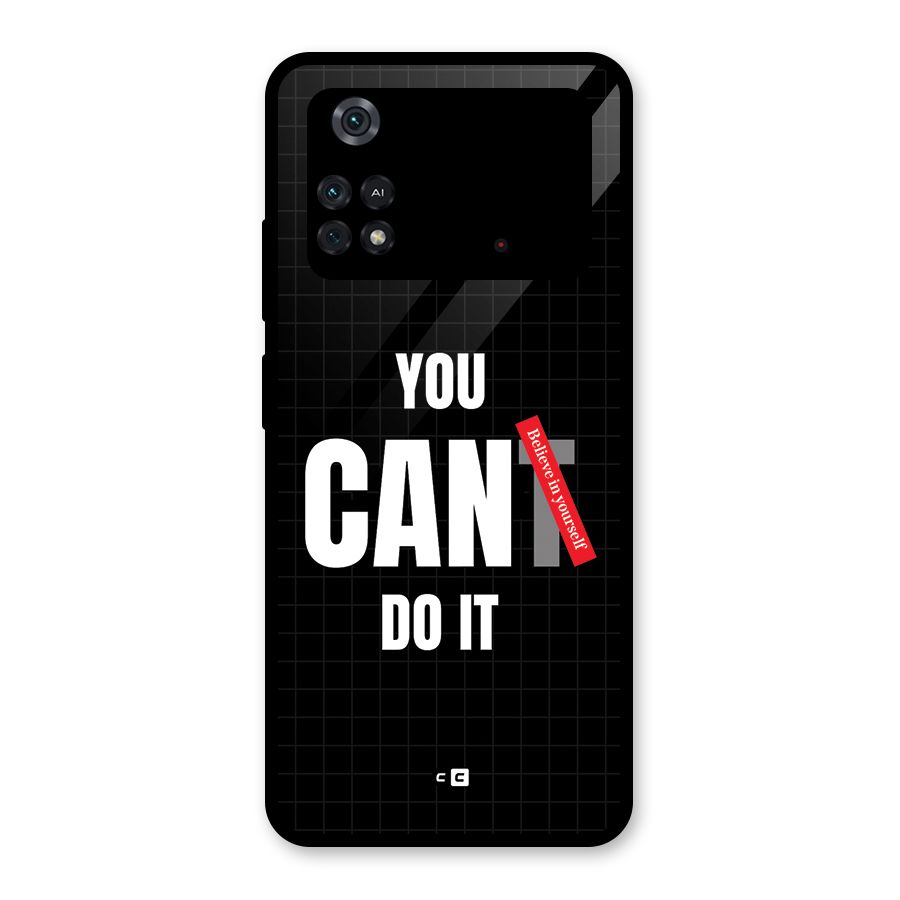 You Can Do It Glass Back Case for Poco M4 Pro 4G