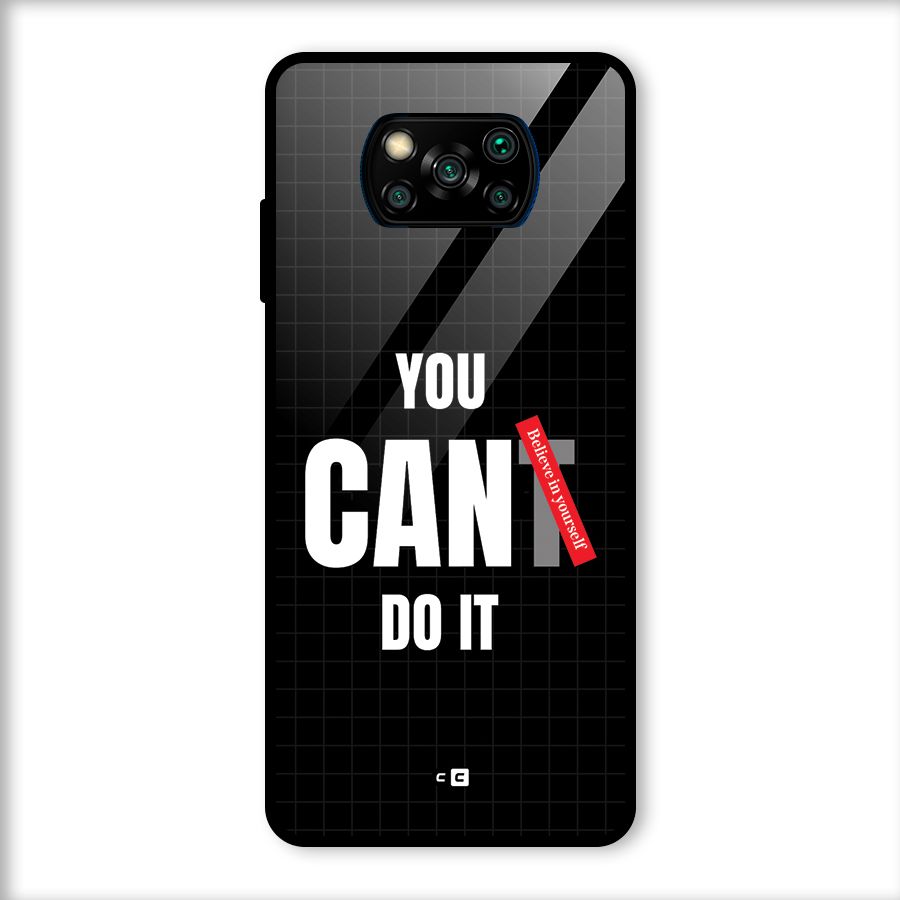 You Can Do It Glass Back Case for Poco X3