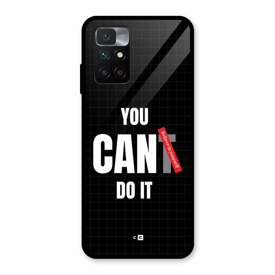 You Can Do It Glass Back Case for Redmi 10 Prime
