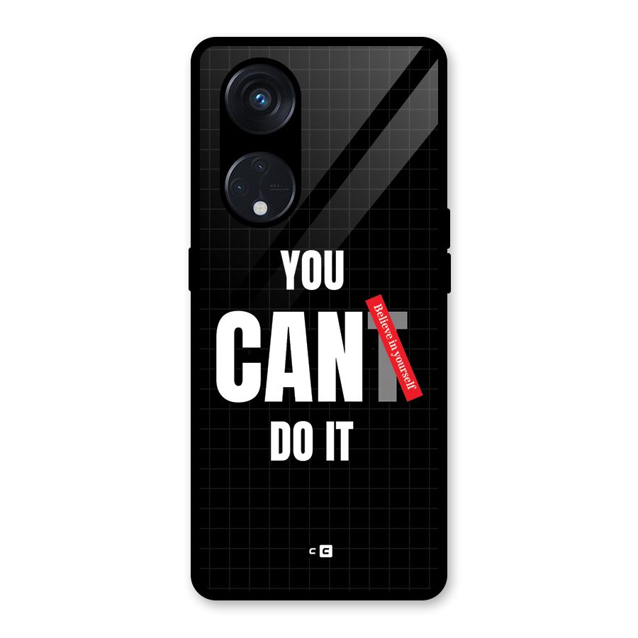 You Can Do It Glass Back Case for Reno8 T 5G