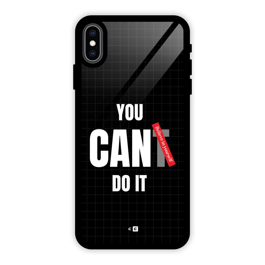 You Can Do It Glass Back Case for iPhone XS Max