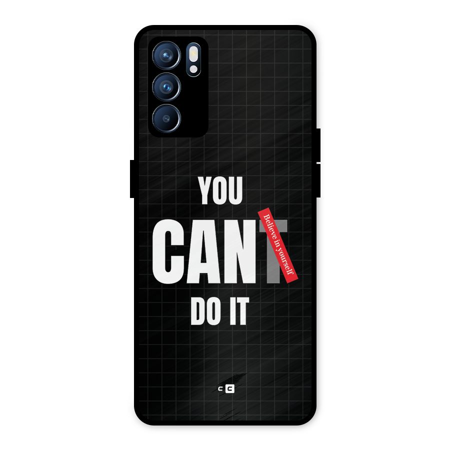 You Can Do It Metal Back Case for Oppo Reno6 5G