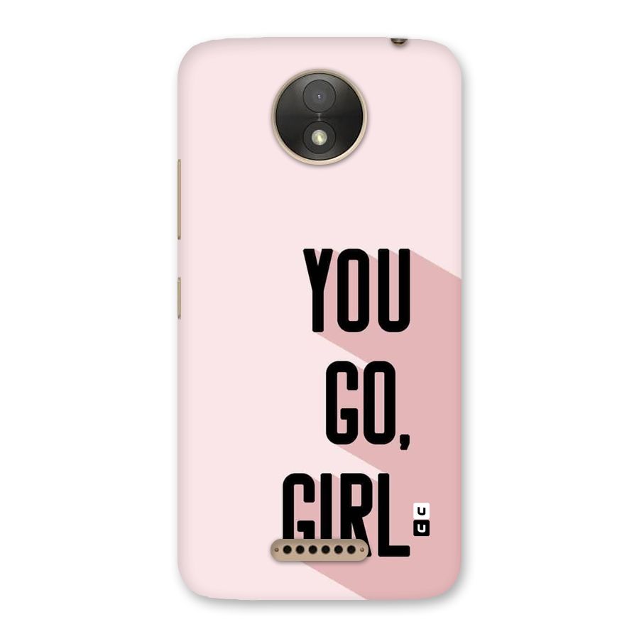 You Go Girl Shadow Back Case for Moto C Plus