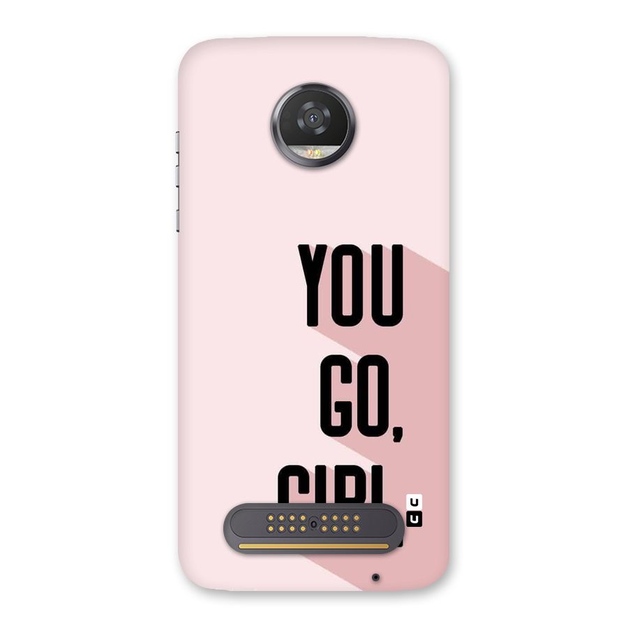 You Go Girl Shadow Back Case for Moto Z2 Play
