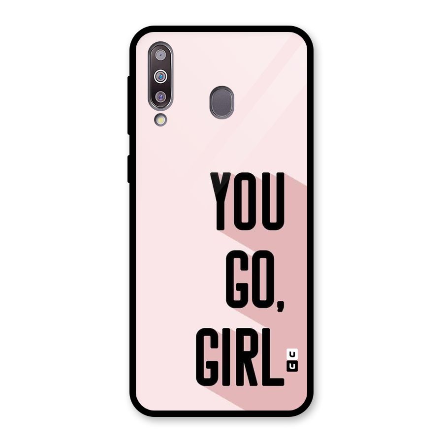 You Go Girl Shadow Glass Back Case for Galaxy M30