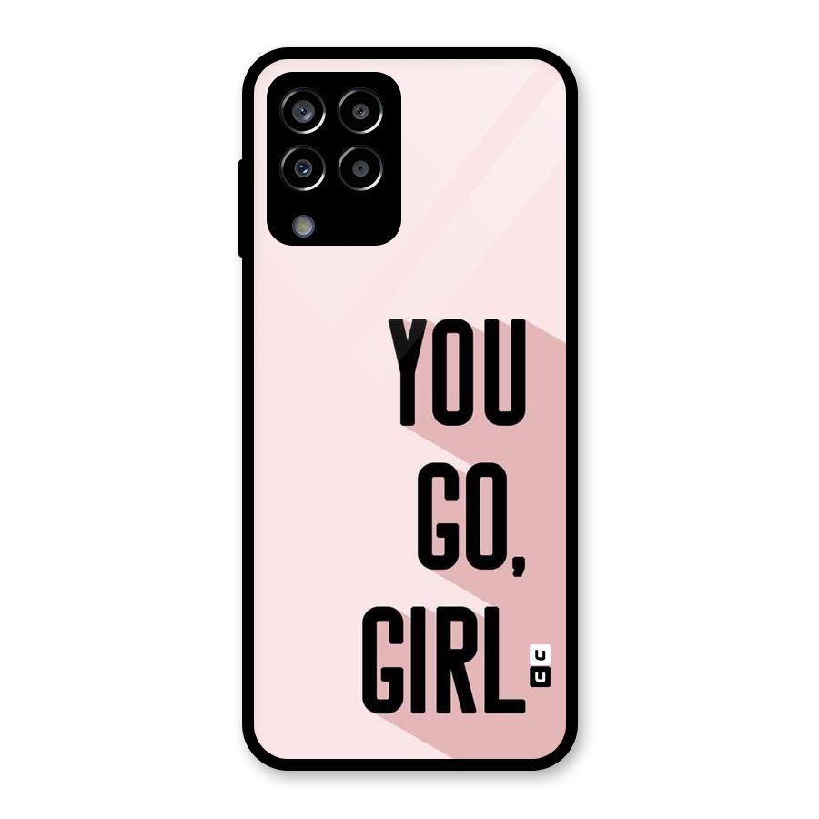 You Go Girl Shadow Glass Back Case for Galaxy M33