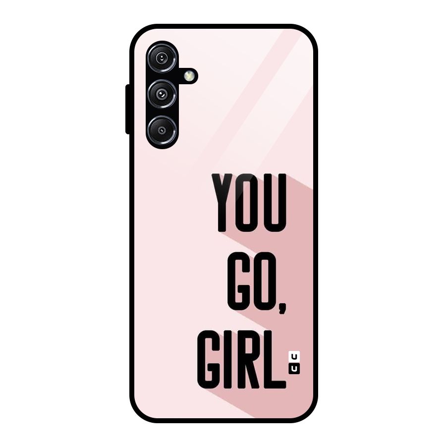 You Go Girl Shadow Glass Back Case for Galaxy M34 5G