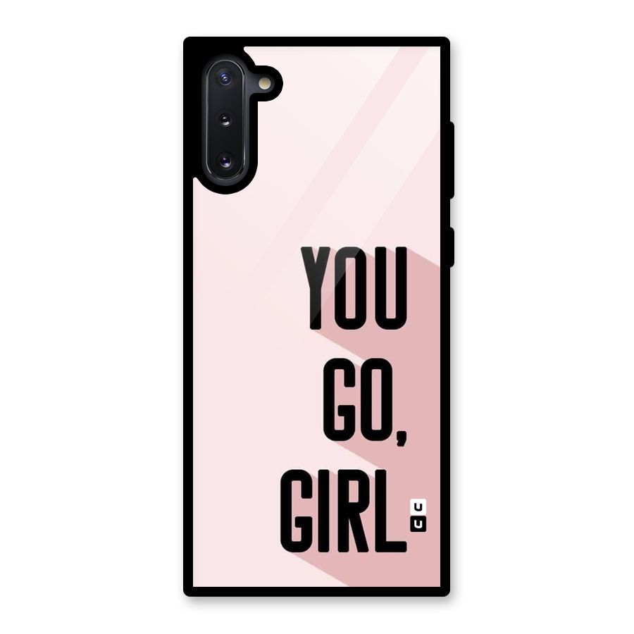 You Go Girl Shadow Glass Back Case for Galaxy Note 10