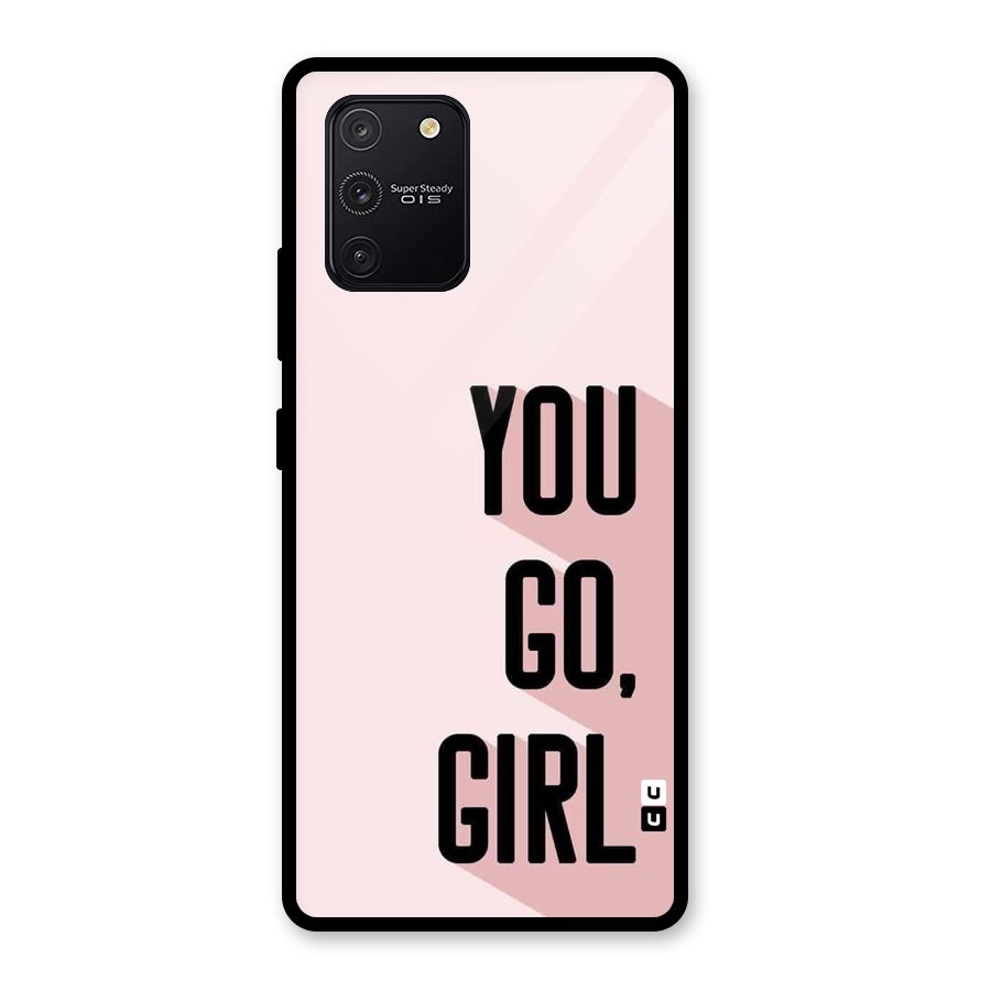 You Go Girl Shadow Glass Back Case for Galaxy S10 Lite