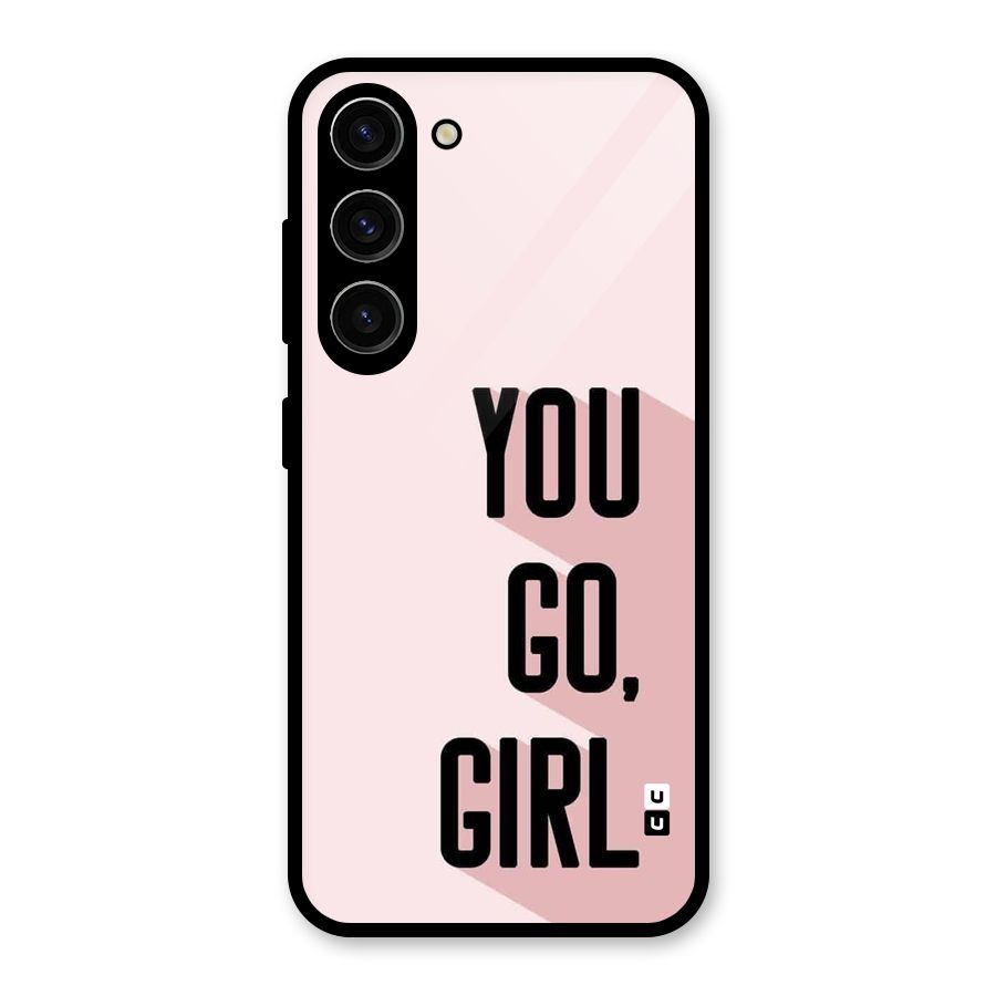 You Go Girl Shadow Glass Back Case for Galaxy S23