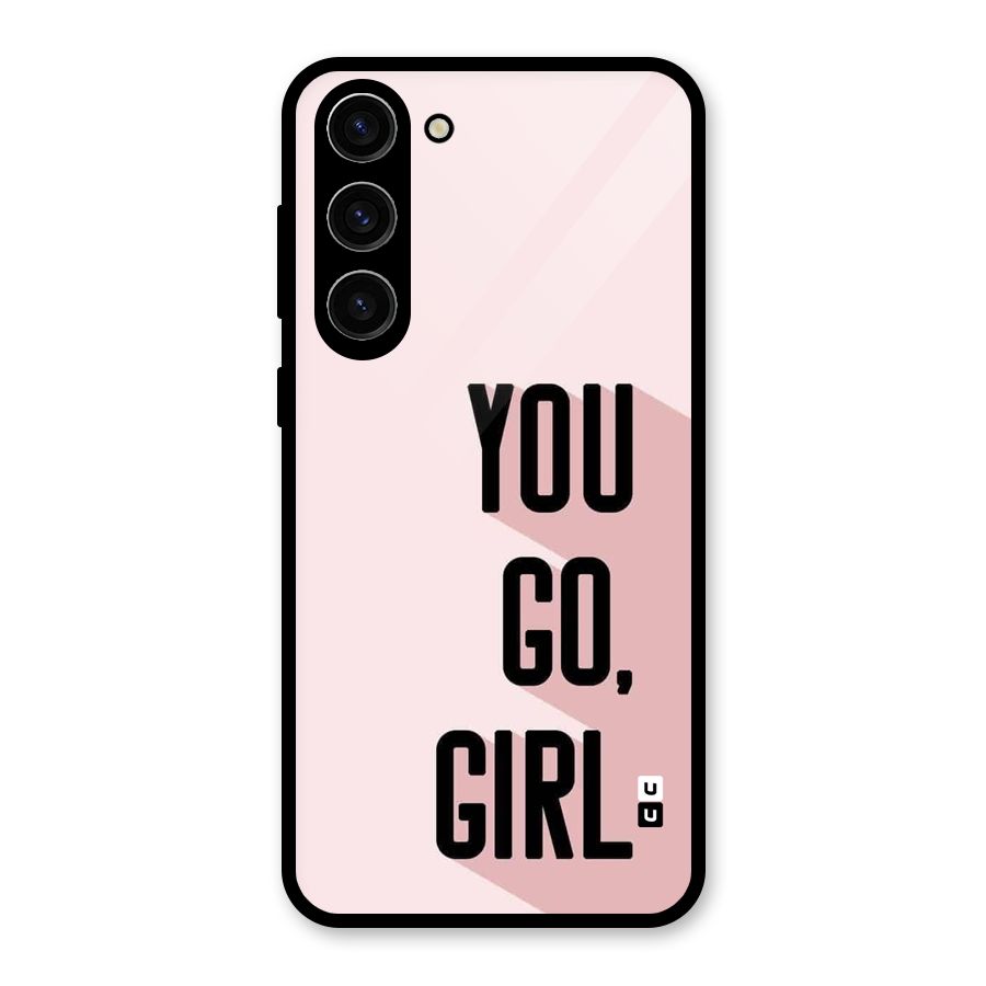 You Go Girl Shadow Glass Back Case for Galaxy S23 Plus