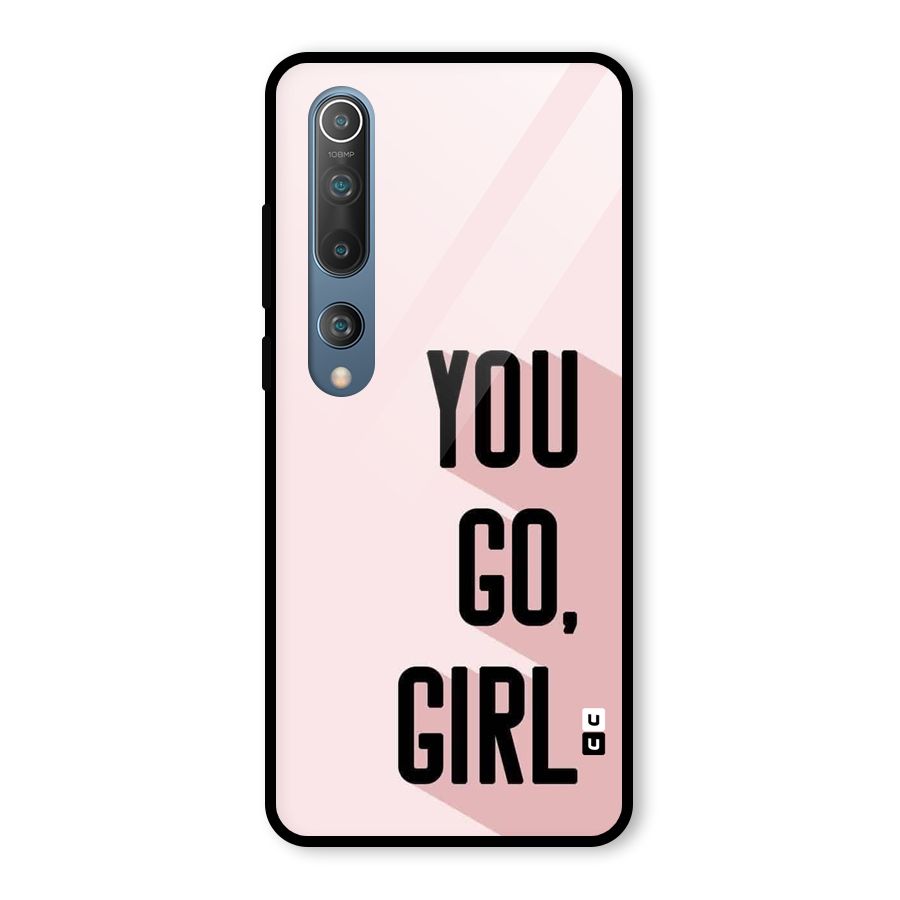 You Go Girl Shadow Glass Back Case for Mi 10