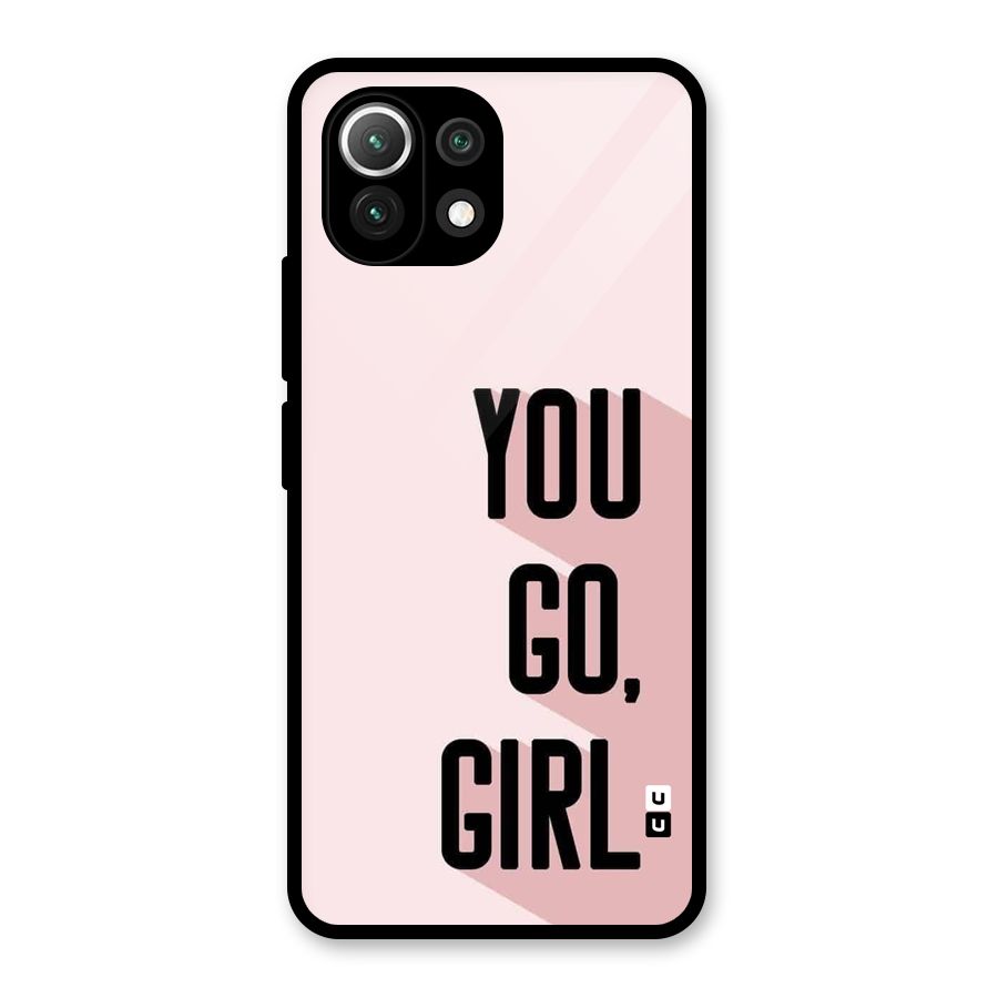 You Go Girl Shadow Glass Back Case for Mi 11 Lite NE 5G