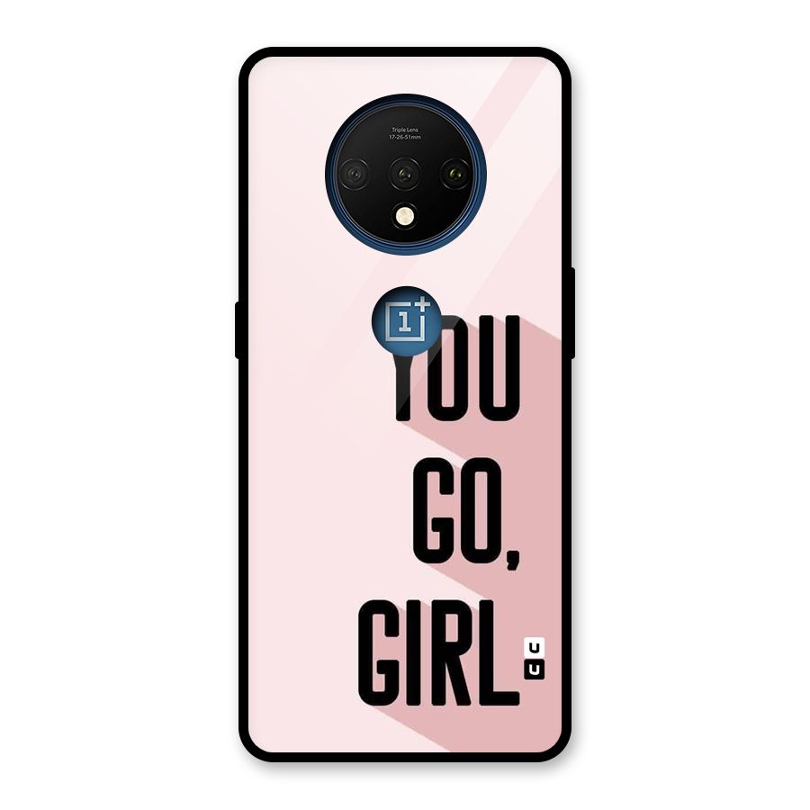 You Go Girl Shadow Glass Back Case for OnePlus 7T