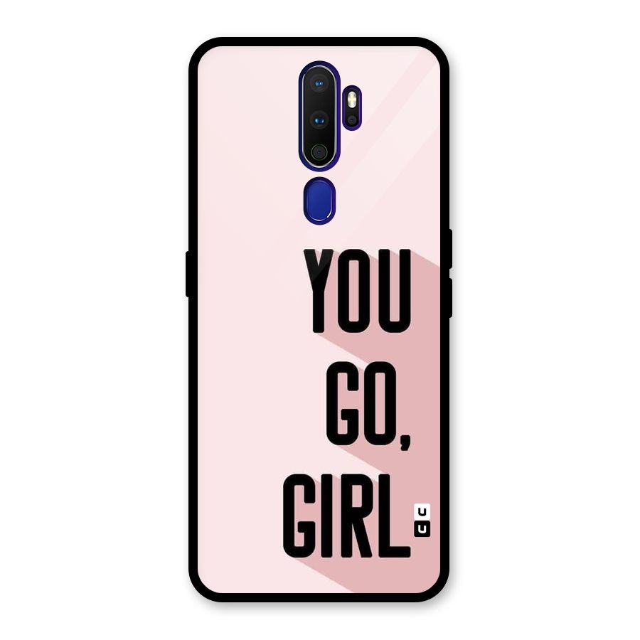 You Go Girl Shadow Glass Back Case for Oppo A9 (2020)