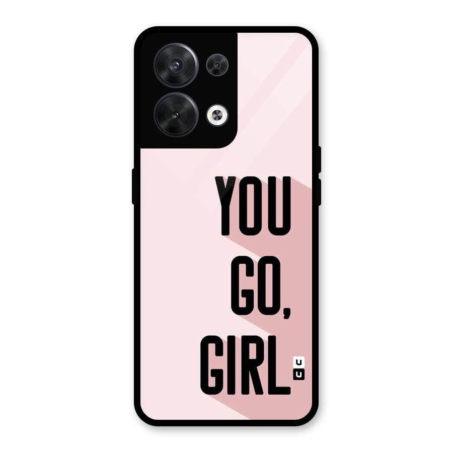 You Go Girl Shadow Glass Back Case for Oppo Reno8 5G