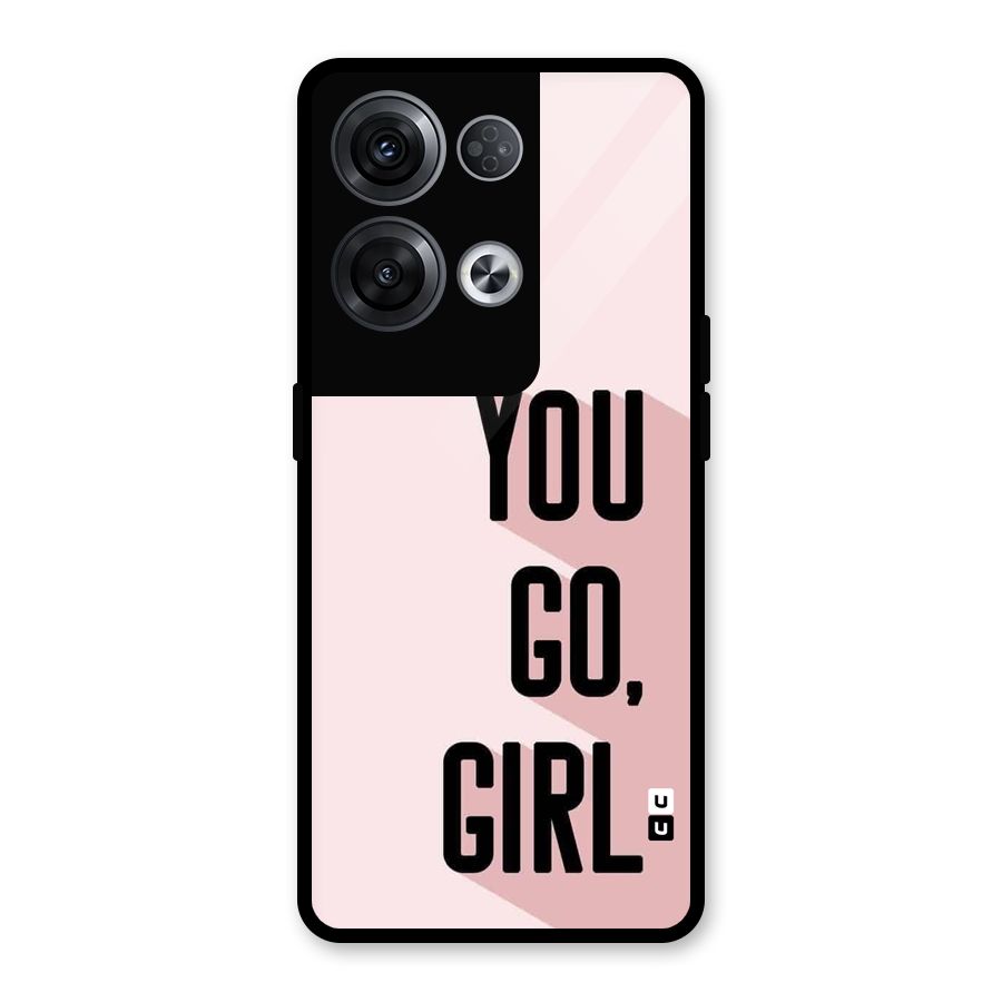 You Go Girl Shadow Glass Back Case for Oppo Reno8 Pro 5G