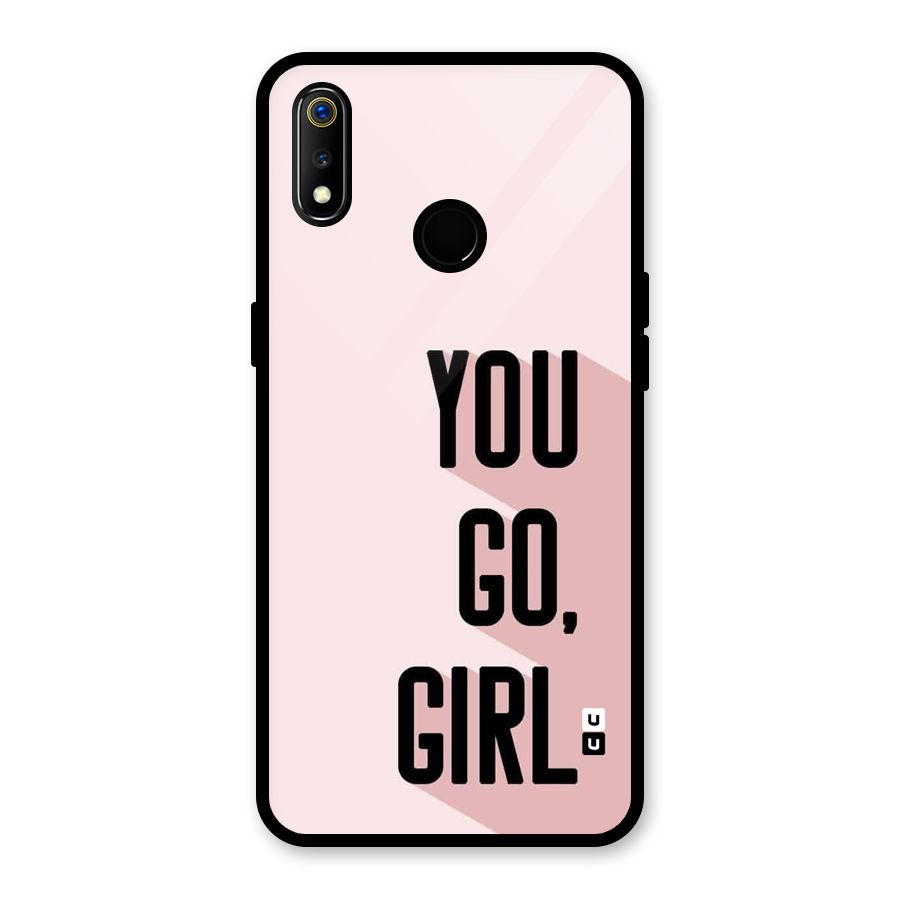 You Go Girl Shadow Glass Back Case for Realme 3