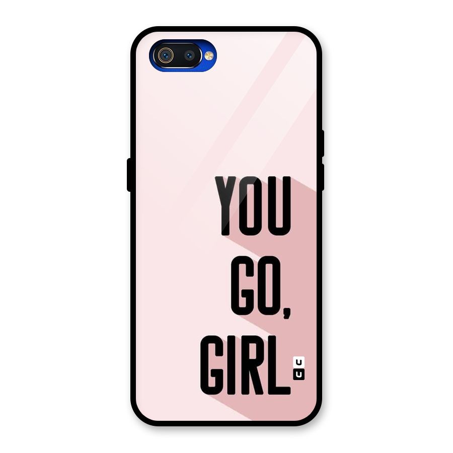 You Go Girl Shadow Glass Back Case for Realme C2