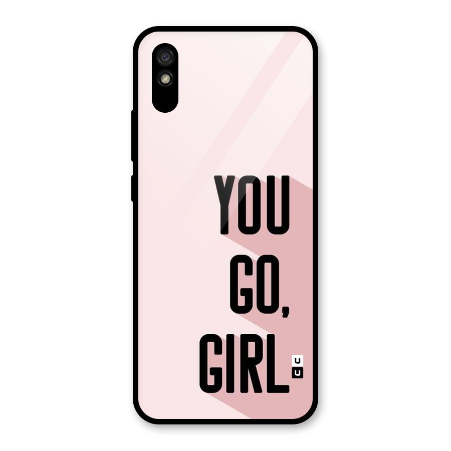 You Go Girl Shadow Glass Back Case for Redmi 9A