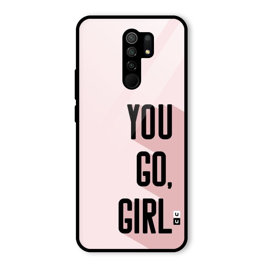 You Go Girl Shadow Glass Back Case for Redmi 9 Prime