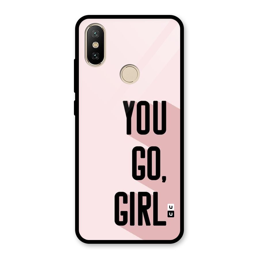 You Go Girl Shadow Glass Back Case for Redmi A1