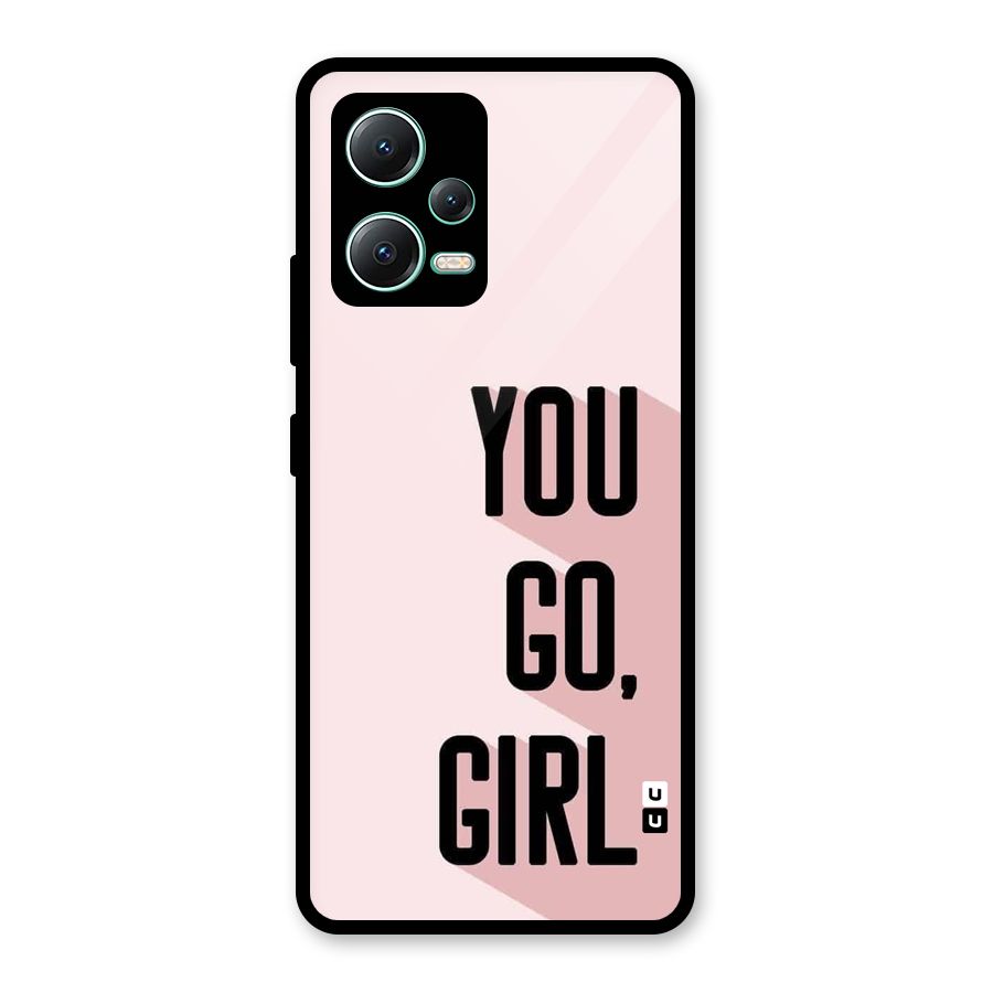 You Go Girl Shadow Glass Back Case for Redmi Note 12 5G