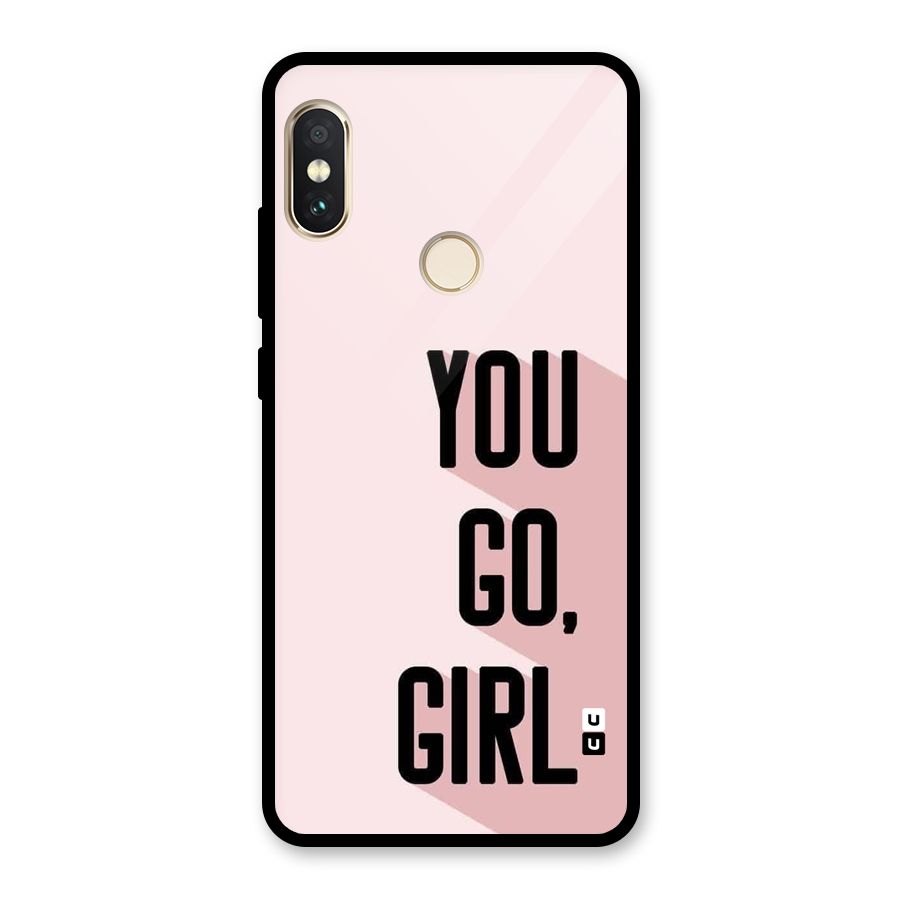 You Go Girl Shadow Glass Back Case for Redmi Note 5 Pro