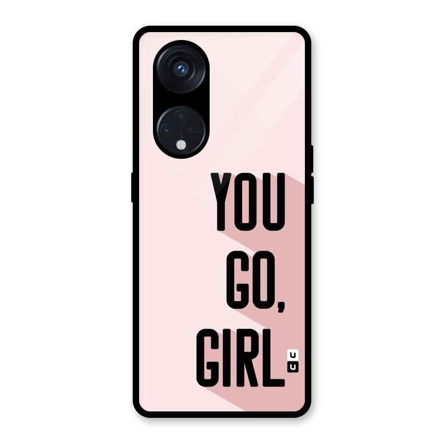 You Go Girl Shadow Glass Back Case for Reno8 T 5G