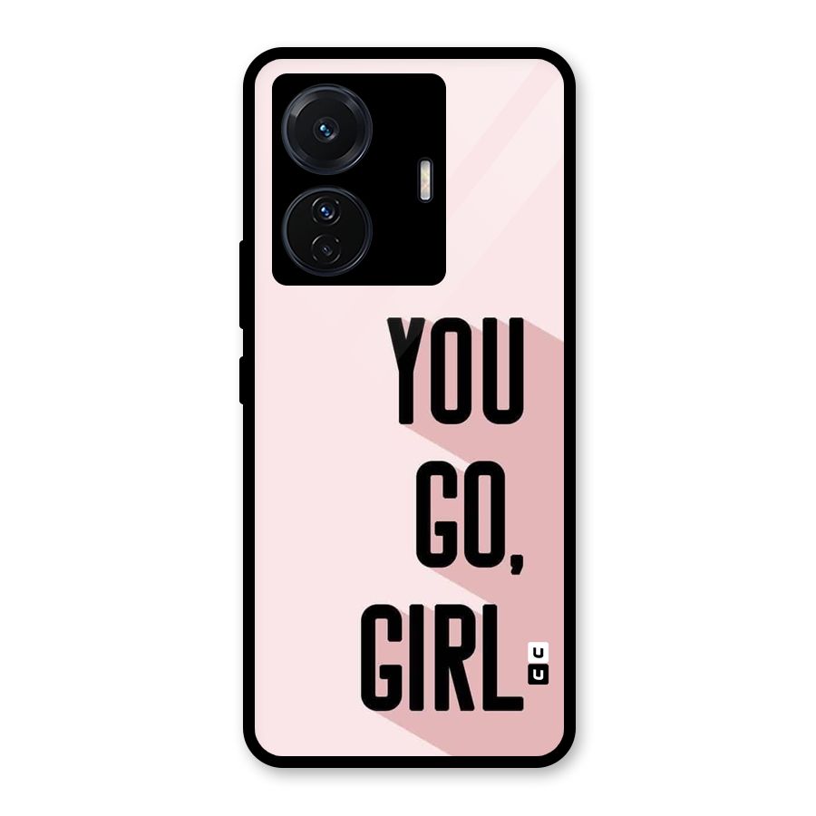 You Go Girl Shadow Glass Back Case for Vivo T1 Pro