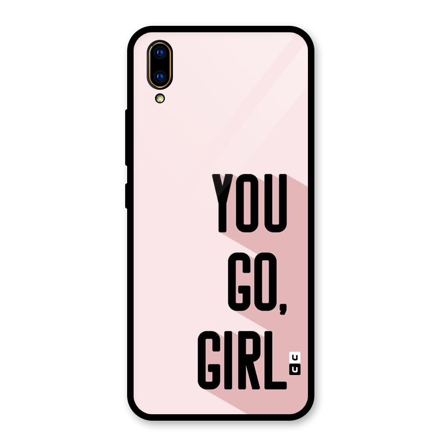 You Go Girl Shadow Glass Back Case for Vivo V11 Pro