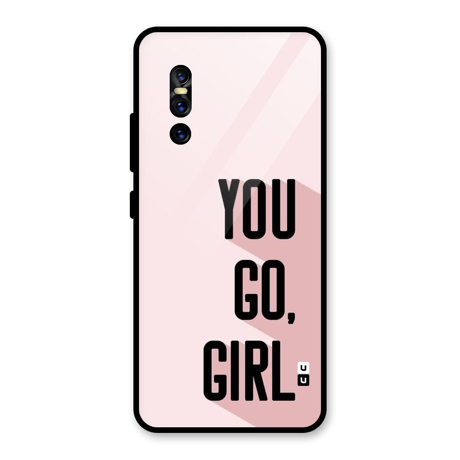 You Go Girl Shadow Glass Back Case for Vivo V15 Pro