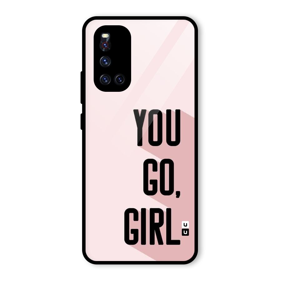 You Go Girl Shadow Glass Back Case for Vivo V19