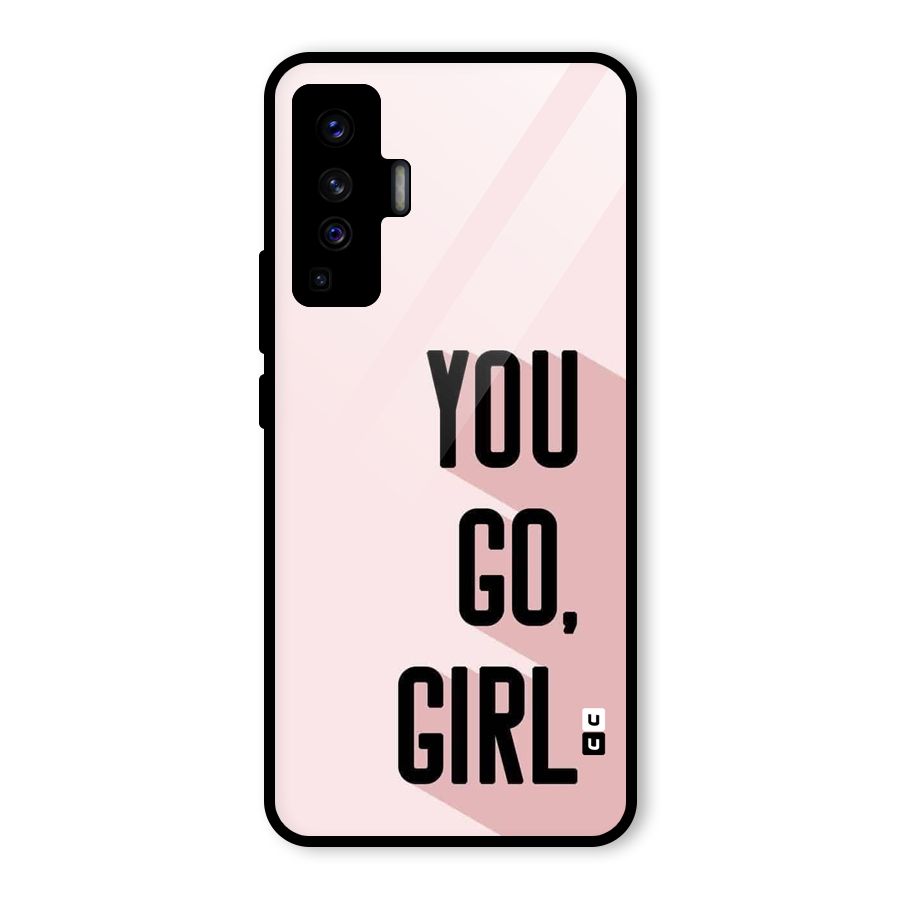 You Go Girl Shadow Glass Back Case for Vivo X50
