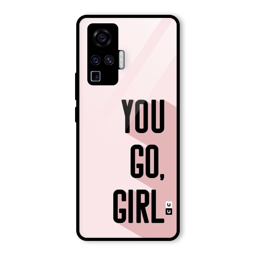 You Go Girl Shadow Glass Back Case for Vivo X50 Pro